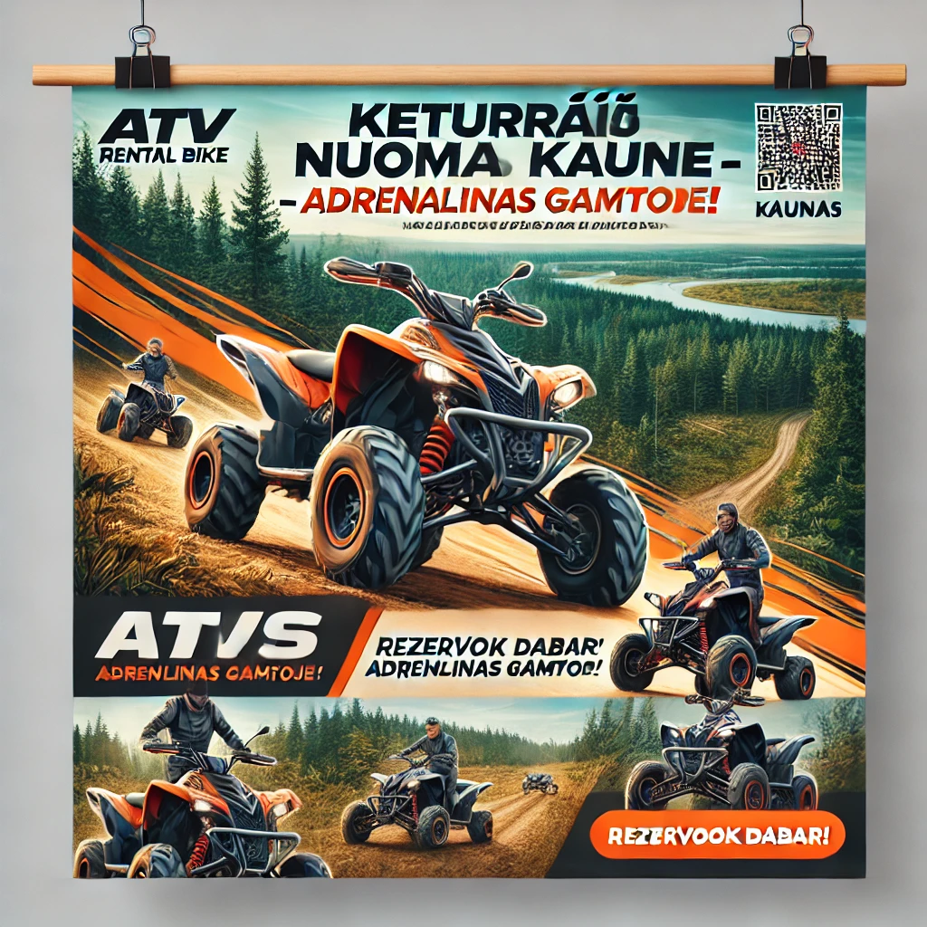 Keturračių nuoma Kaune – adrenalinas gamtoje!